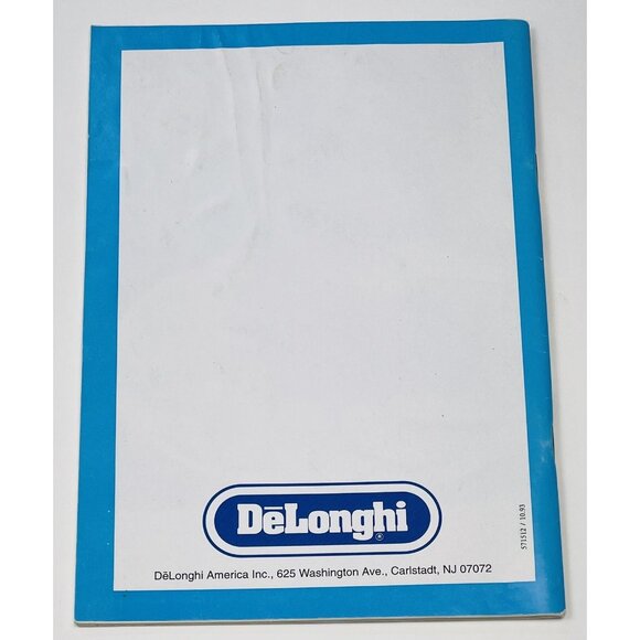 DELONGHI The Pleasure of the Table RECIPE BOOKLET Cookbook 4 Languages 1993 EUC - Picture 2 of 2